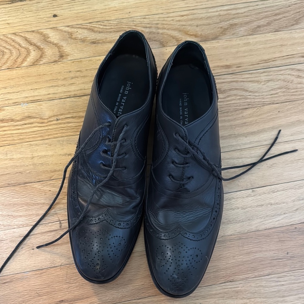 John Varvatos Black Oxford Dress Shoes